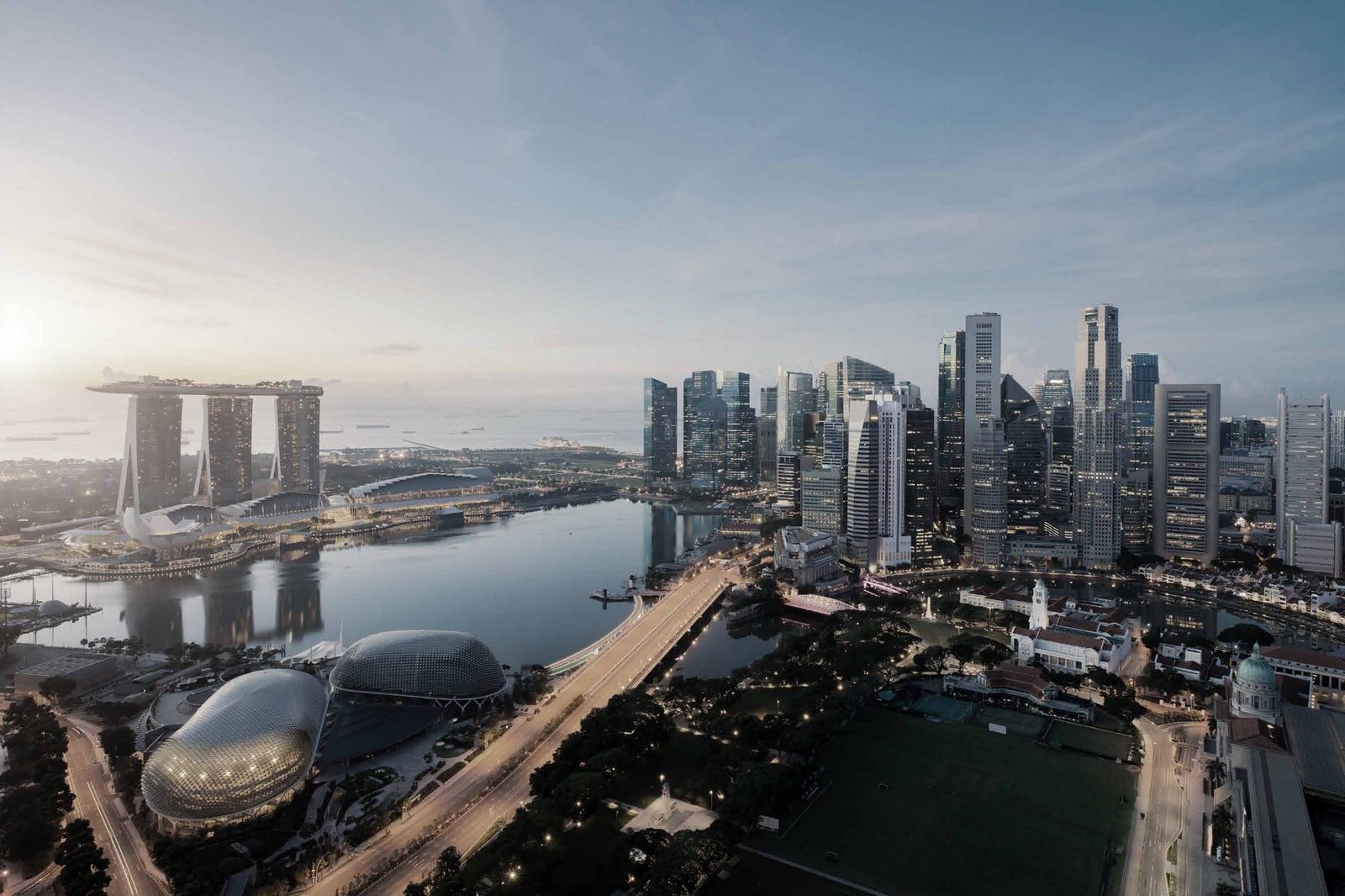 The CBD and Marina Bay