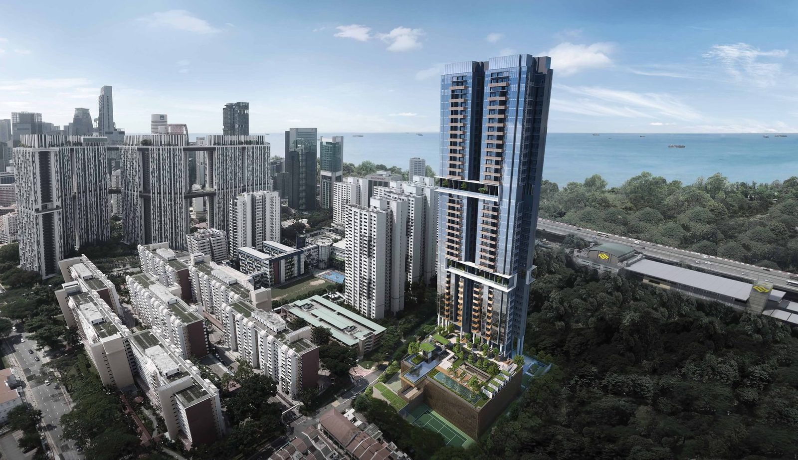 The tower and its surroundings (artist’s impression)