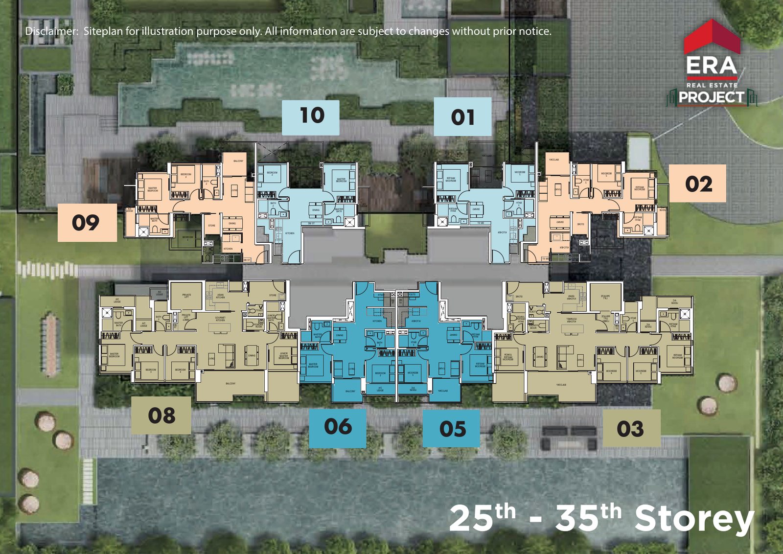 Typical plan, 25th to 35th storey